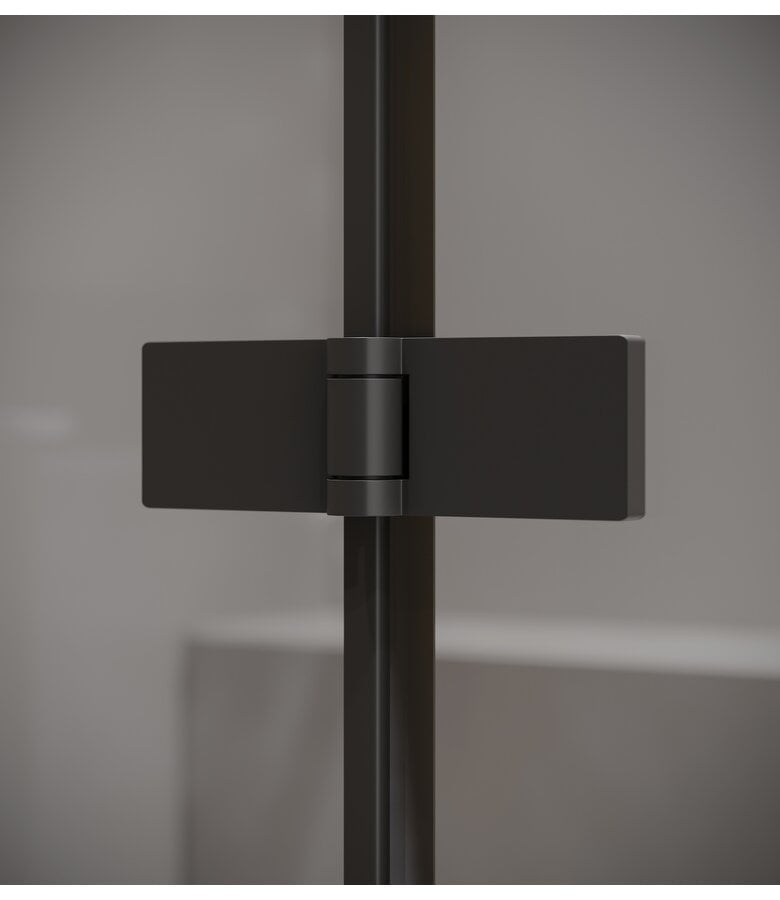 Badplaats Badwand Austin 100 X 140 Cm - Rookglas - Zwart - Nano Coating