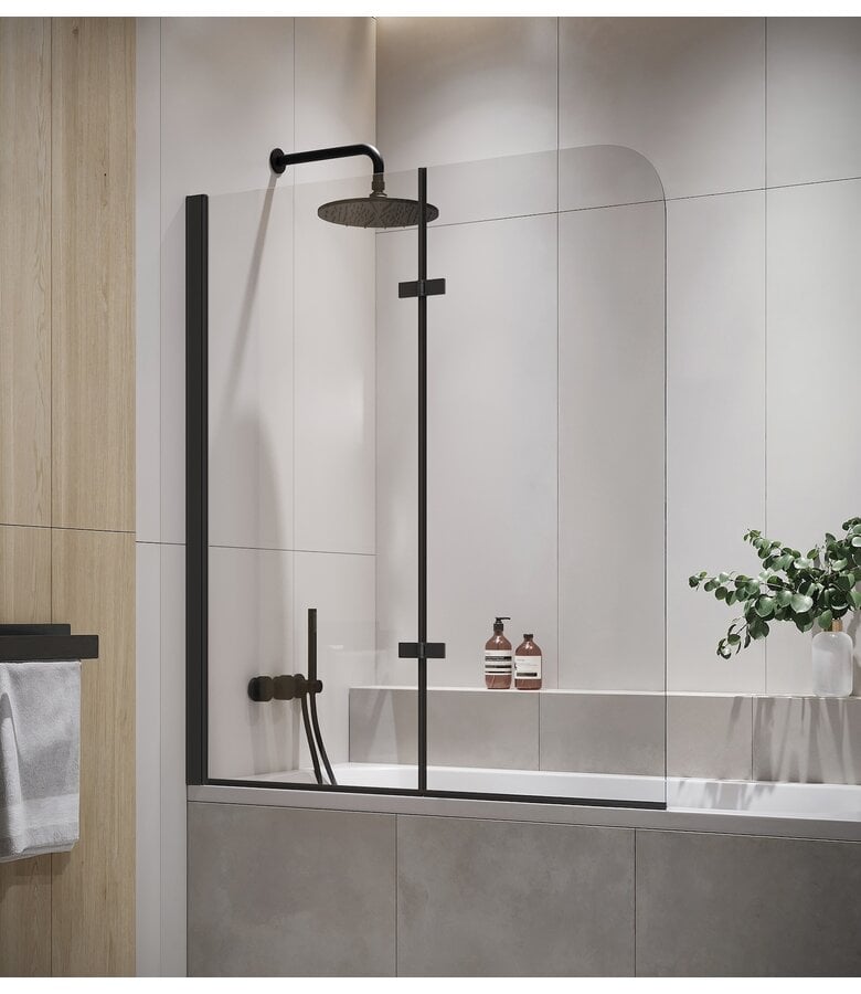 badplaats Badwand Austin 110 x 140 cm - zwart - nano coating