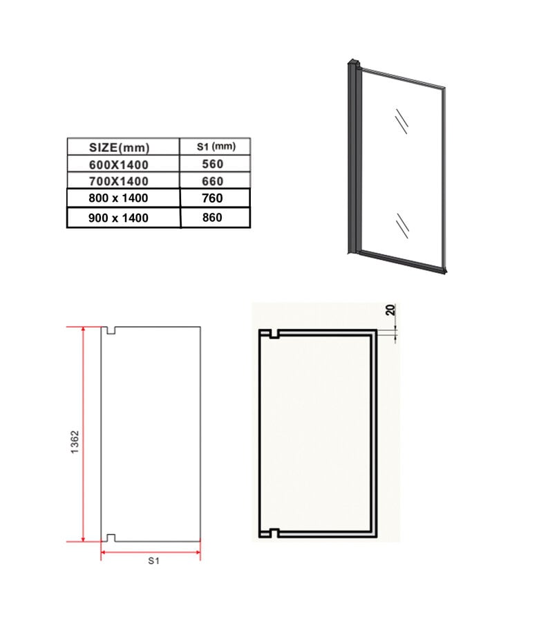 Badplaats Badwand Medal 80 X 140 Cm - Zwart - Nano Coating