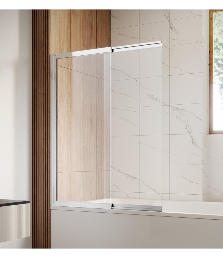 badplaats Badwand Moka 110 x 140 cm - chroom - nano coating