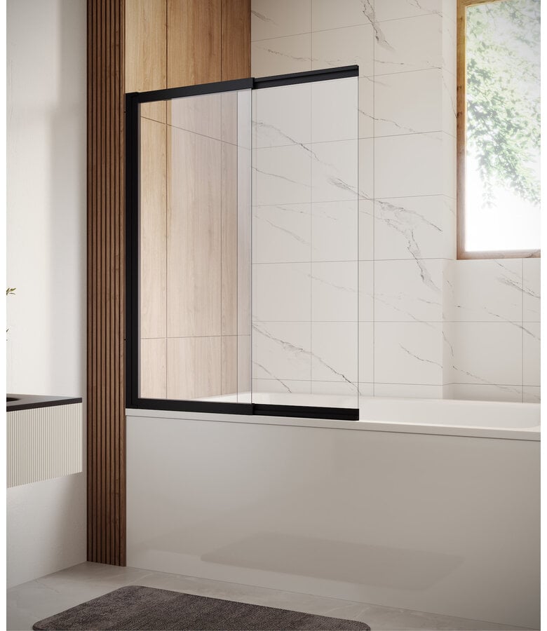 Badplaats Badwand Moka 110 X 140 Cm - Mat Zwart - Nano Coating