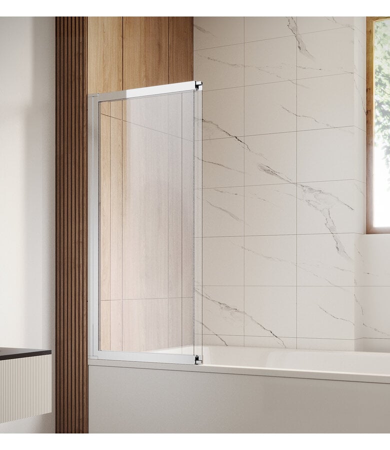 Badplaats Badwand Moka 120 X 140 Cm - Chroom - Nano Coating