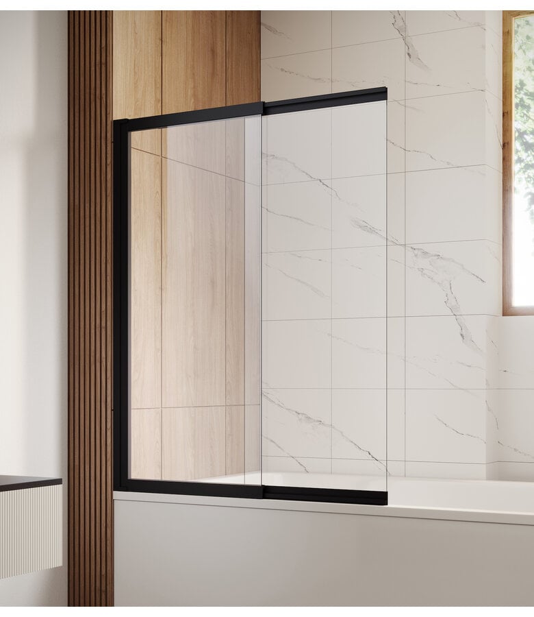 badplaats Badwand Moka 120 x 140 cm - zwart - nano coating