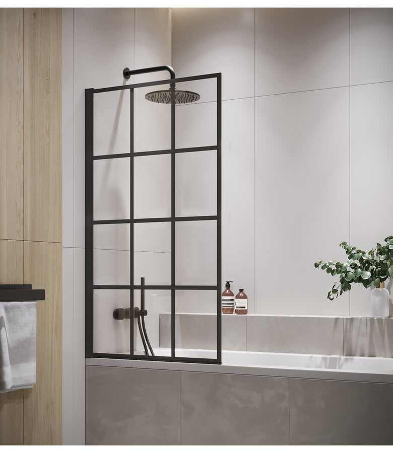 badplaats Badwand Riad 80 x 140 cm - zwart - nano coating