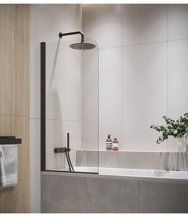 badplaats Badwand Torino 70 x 140 cm - zwart - nano coating