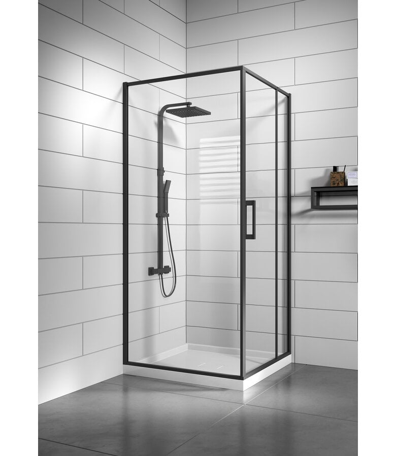 badplaats Douchecabine Belize 90 x 90 x 190 cm - zwart - nano coating