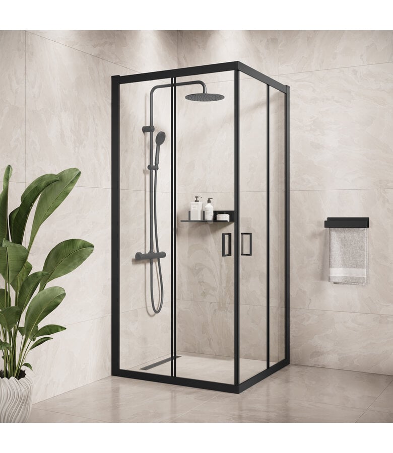 badplaats Douchecabine Dakota 90 x 90 x 190 cm - zwart - nano coating badplaats Douchecabine Dakota 90 x 90 x 190 cm - zwart - nano coating