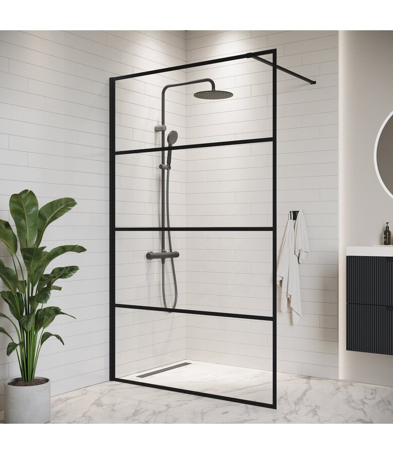 badplaats Douchewand Essos 120 x 200 cm - zwart - nano coating badplaats Douchewand Essos 120 x 200 cm - zwart - nano coating