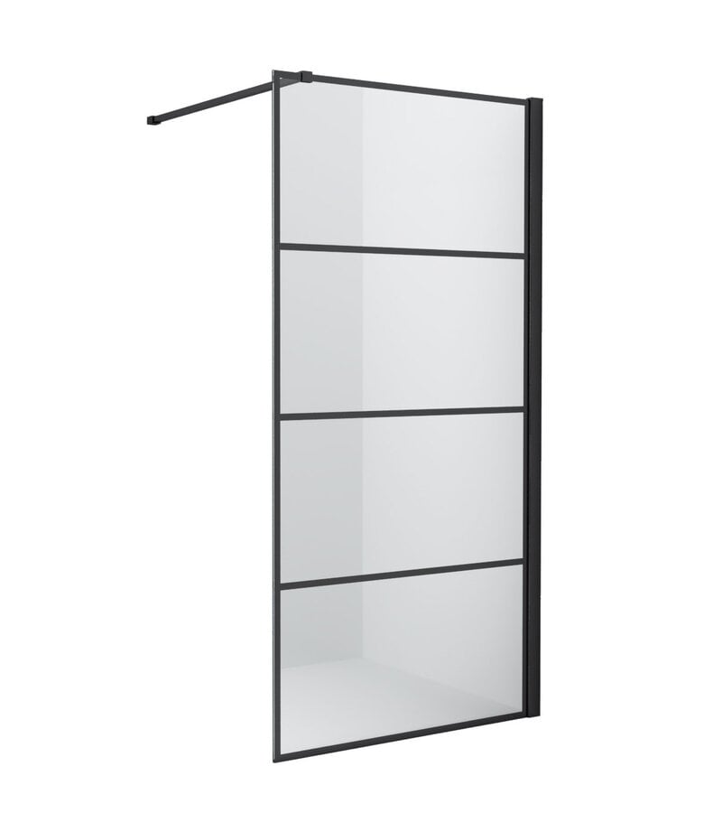 Badplaats Douchewand Essos 90 X 200 Cm - Zwart - Nano Coating