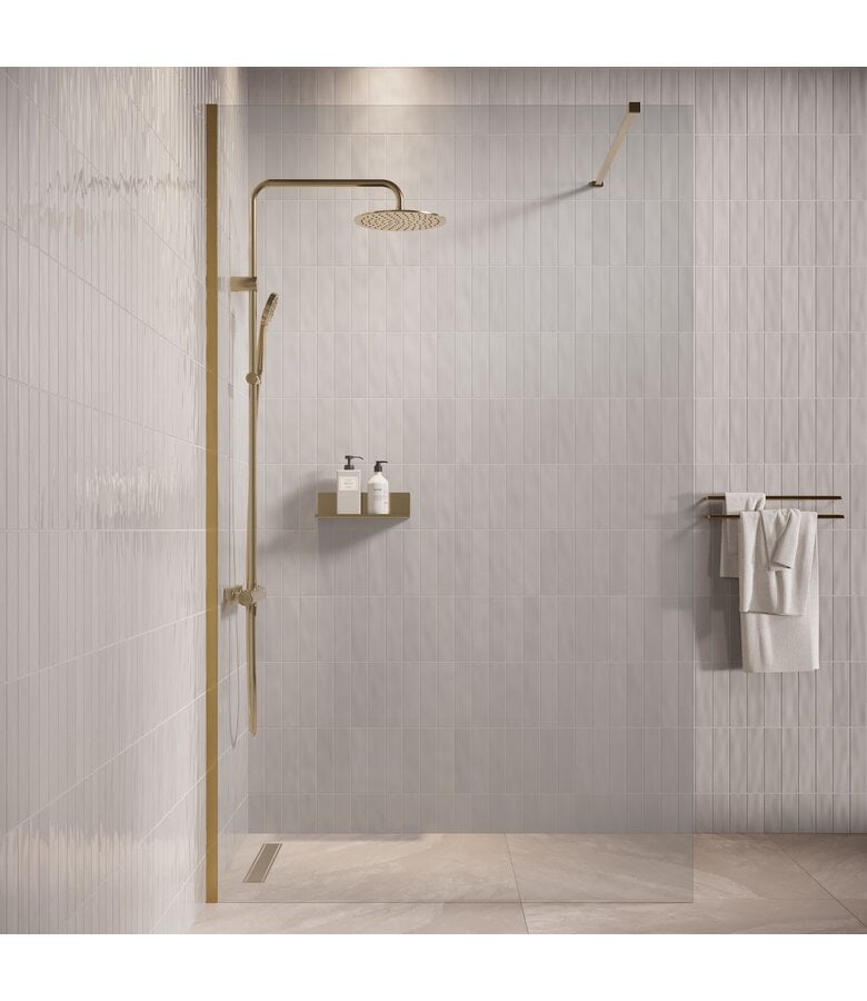 Badplaats Douchewand Florida 100 X 200 Cm - Goud - Nano Coating