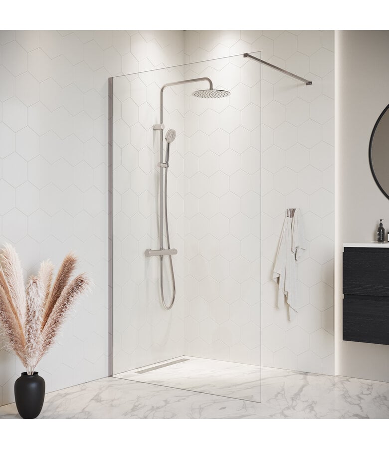 badplaats Douchewand Florida 120 x 200 cm - chroom - nano coating badplaats Douchewand Florida 120 x 200 cm - chroom - nano coating