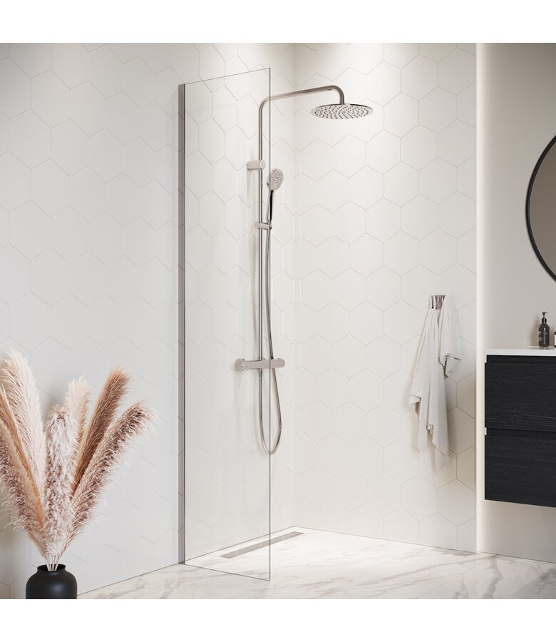 badplaats Douchewand Florida 40 x 200 cm - chroom - nano coating