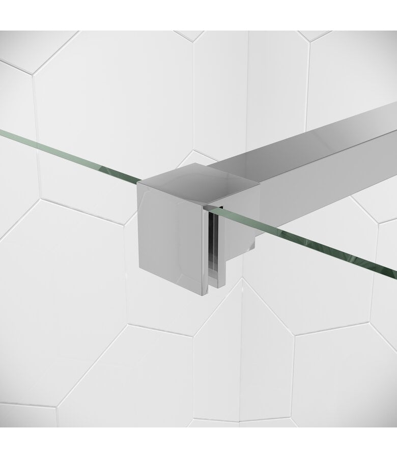 Badplaats Douchewand Florida 50 X 200 Cm - Chroom - Nano Coating
