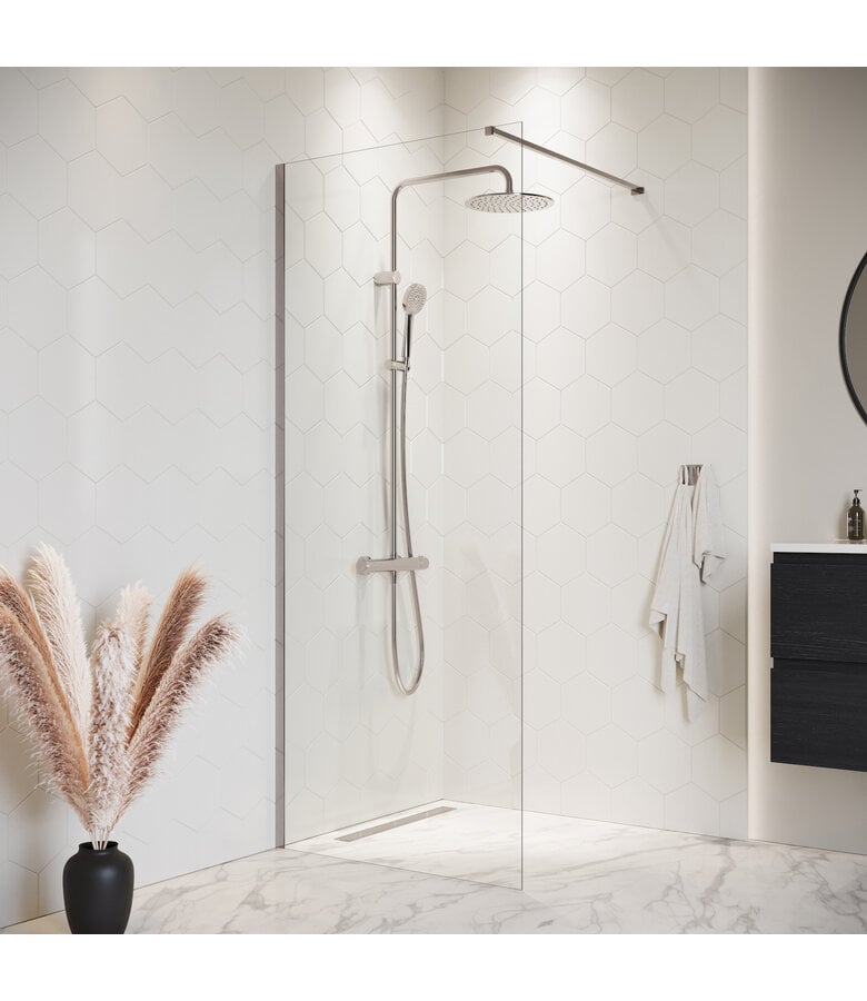 badplaats Douchewand Florida 60 x 200 cm - chroom - nano coating