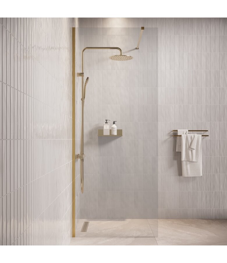 Badplaats Douchewand Florida 60 X 200 Cm - Goud - Nano Coating