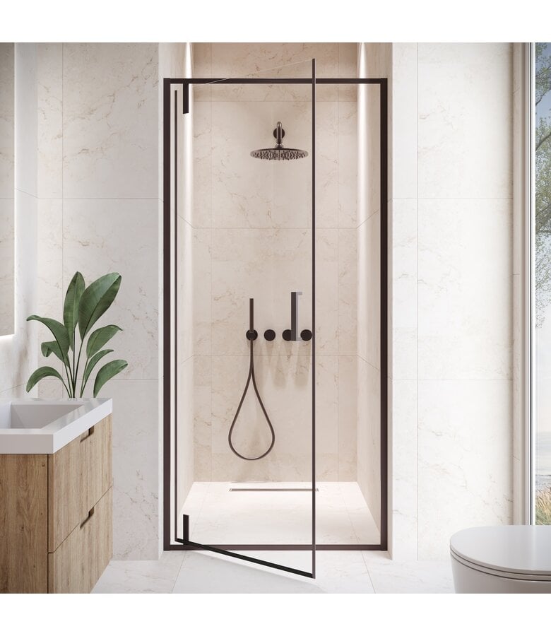 Badplaats Douchewand Seattle 100 X 190 Cm - Zwart - Nano Coating