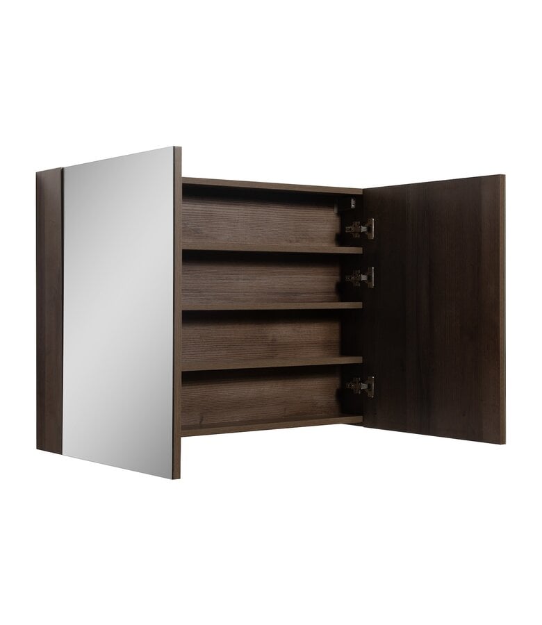 Badplaats Spiegelkast Cuba 100 X 16 X 70 Cm - Bruin Eiken