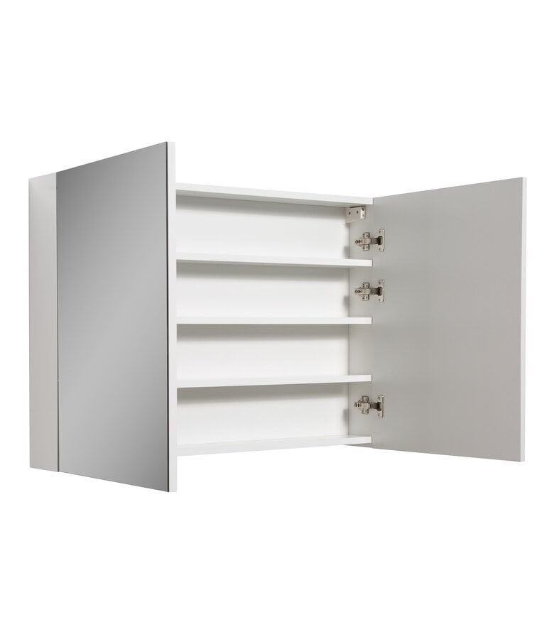 Badplaats Spiegelkast Cuba 100 X 16 X 70 Cm - Hoogglans Wit