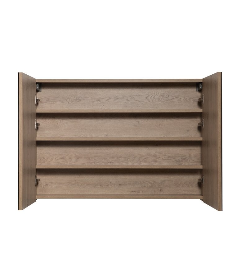 Badplaats Spiegelkast Cuba 100 X 16 X 70 Cm - Kastanje Eiken