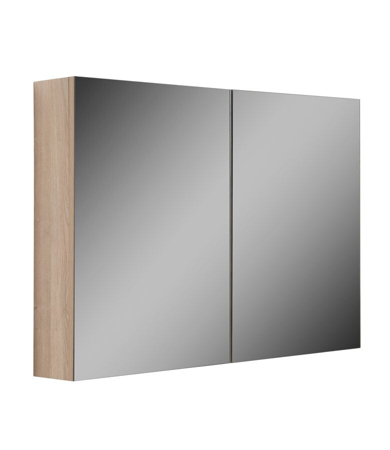 badplaats Spiegelkast Cuba 100 x 16 x 70 cm - kastanje eiken