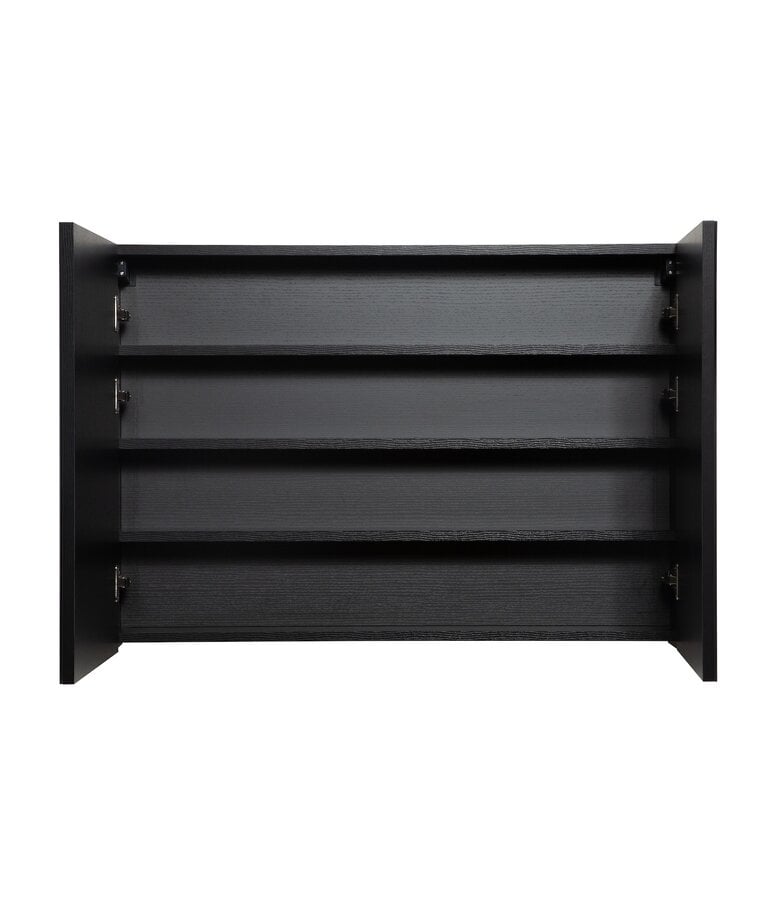 Badplaats Spiegelkast Cuba 100 X 16 X 70 Cm - Zwart Houtnerf