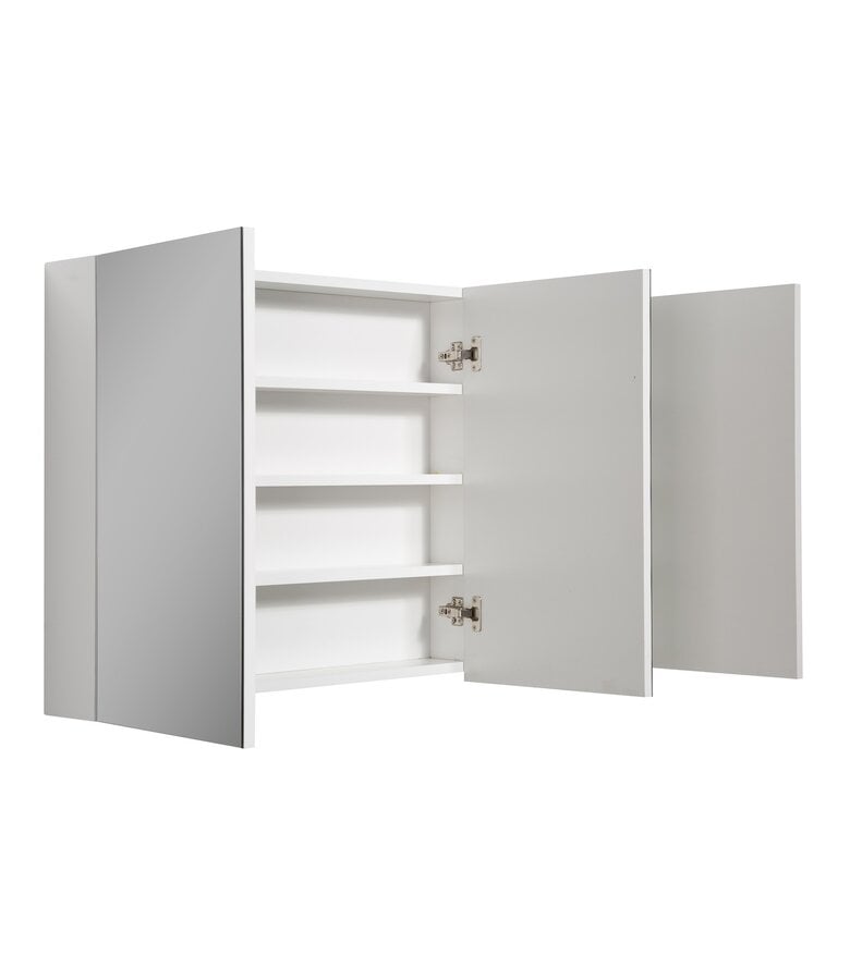 Badplaats Spiegelkast Cuba 120 X 16 X 70 Cm - Hoogglans Wit