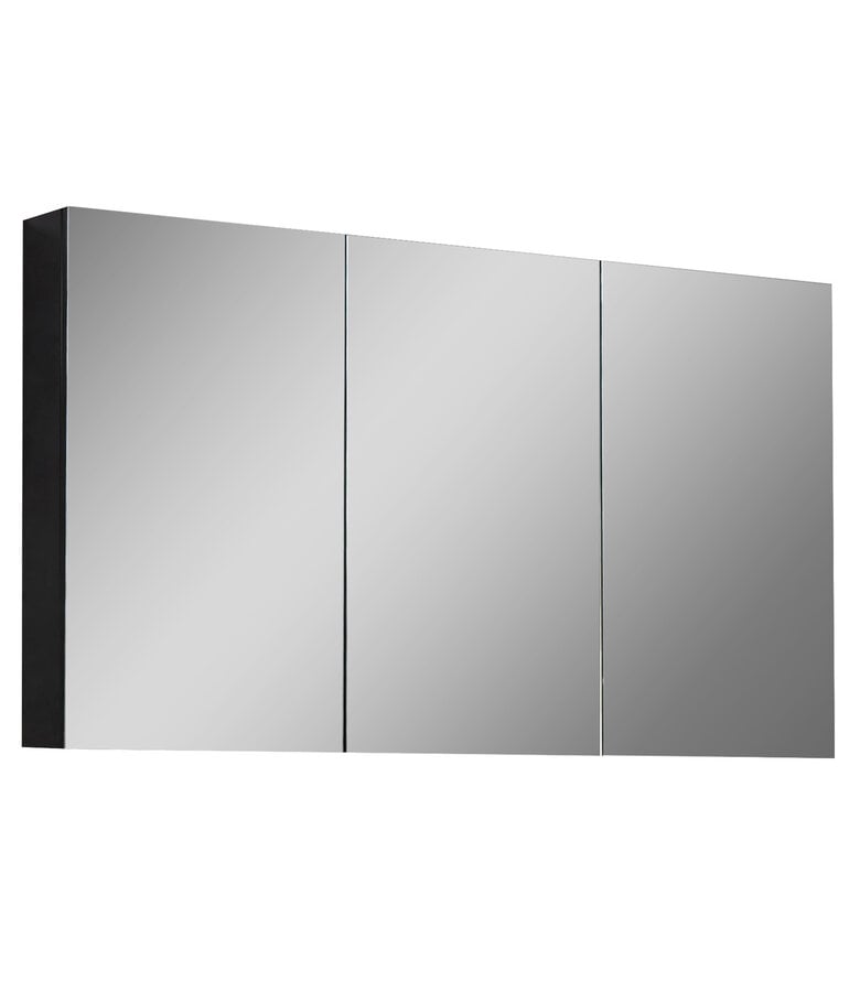 badplaats Spiegelkast Cuba 120 x 16 x 70 cm - mat zwart