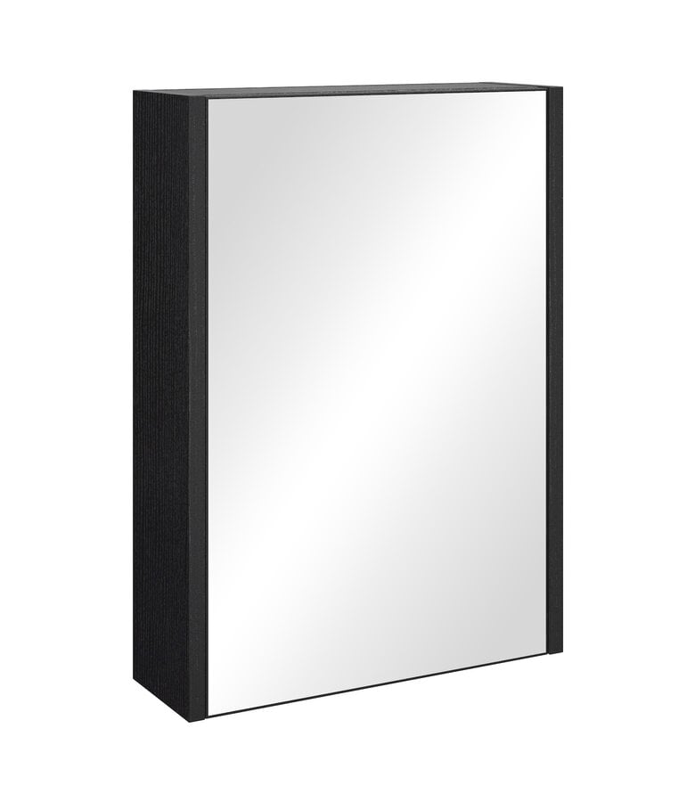 badplaats Spiegelkast Cuba 40 x 13 x 55 cm - zwart houtnerf