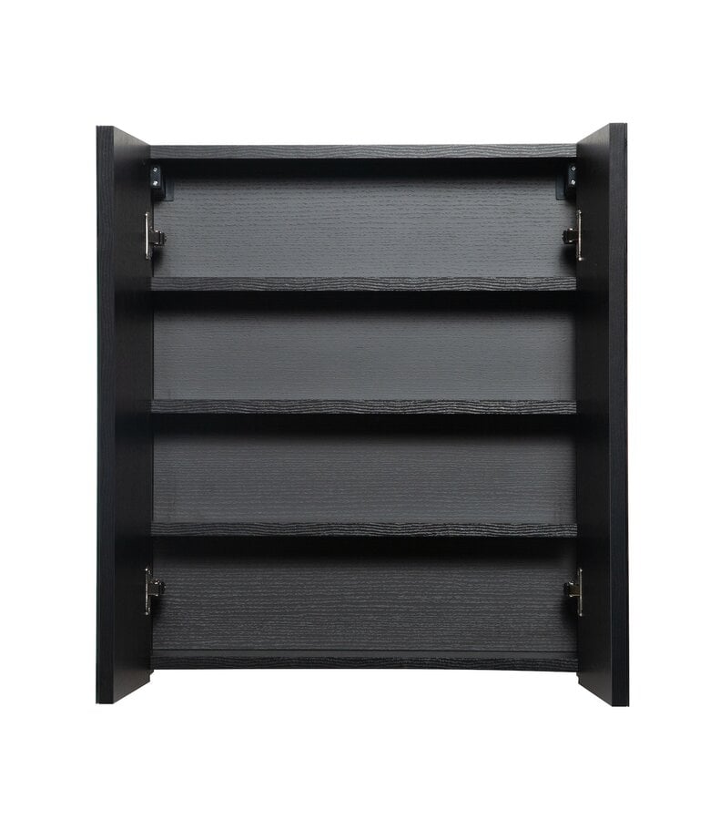 Badplaats Spiegelkast Cuba 60 X 16 X 70 Cm - Zwart Houtnerf