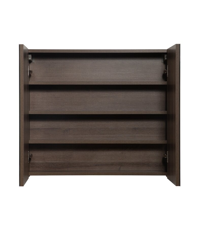 Badplaats Spiegelkast Cuba 80 X 16 X 70 Cm - Bruin Eiken