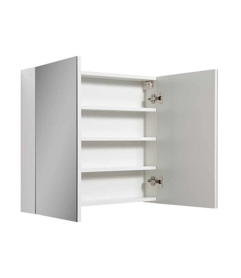 Badplaats Spiegelkast Cuba 80 X 16 X 70 Cm - Hoogglans Wit