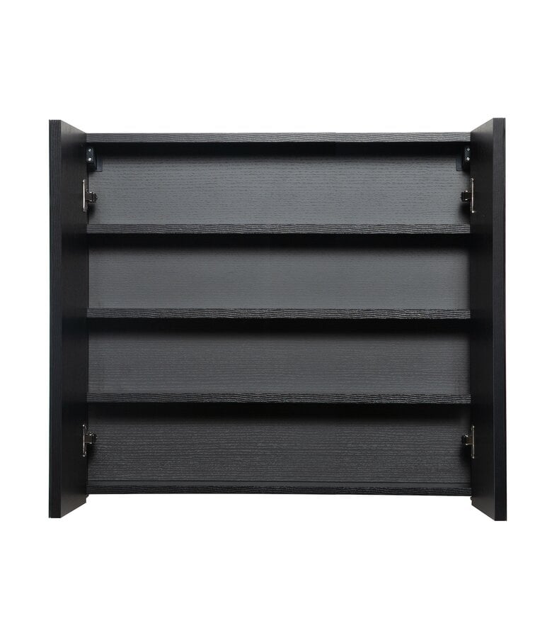 Badplaats Spiegelkast Cuba 80 X 16 X 70 Cm - Zwart Houtnerf