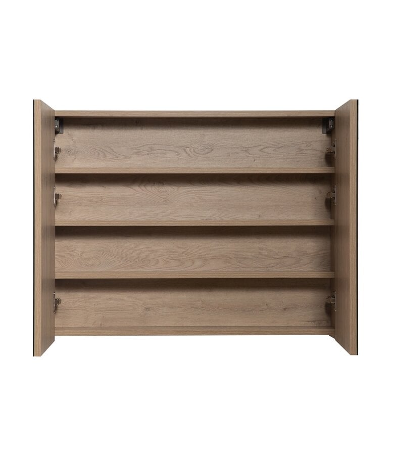 Badplaats Spiegelkast Cuba 90 X 16 X 70 Cm - Kastanje Eiken