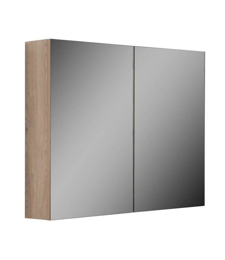 badplaats Spiegelkast Cuba 90 x 16 x 70 cm - kastanje eiken