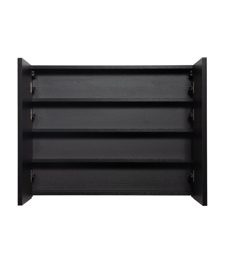 Badplaats Spiegelkast Cuba 90 X 16 X 70 Cm - Zwart Houtnerf