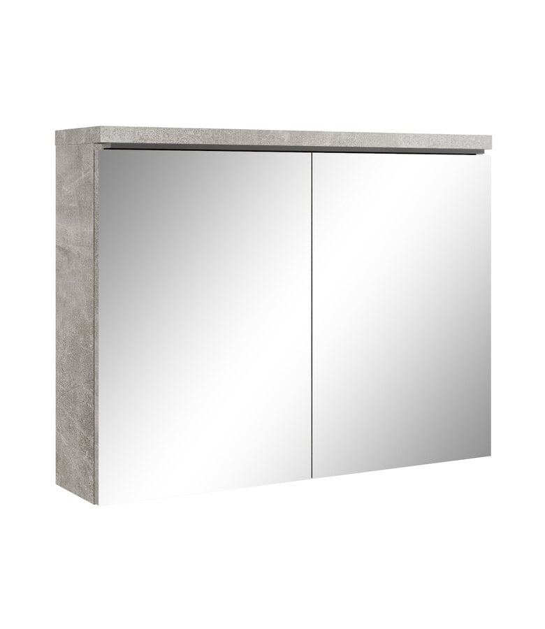 badplaats Spiegelkast Paso LED 80 x 20 x 60 cm - beton grijs