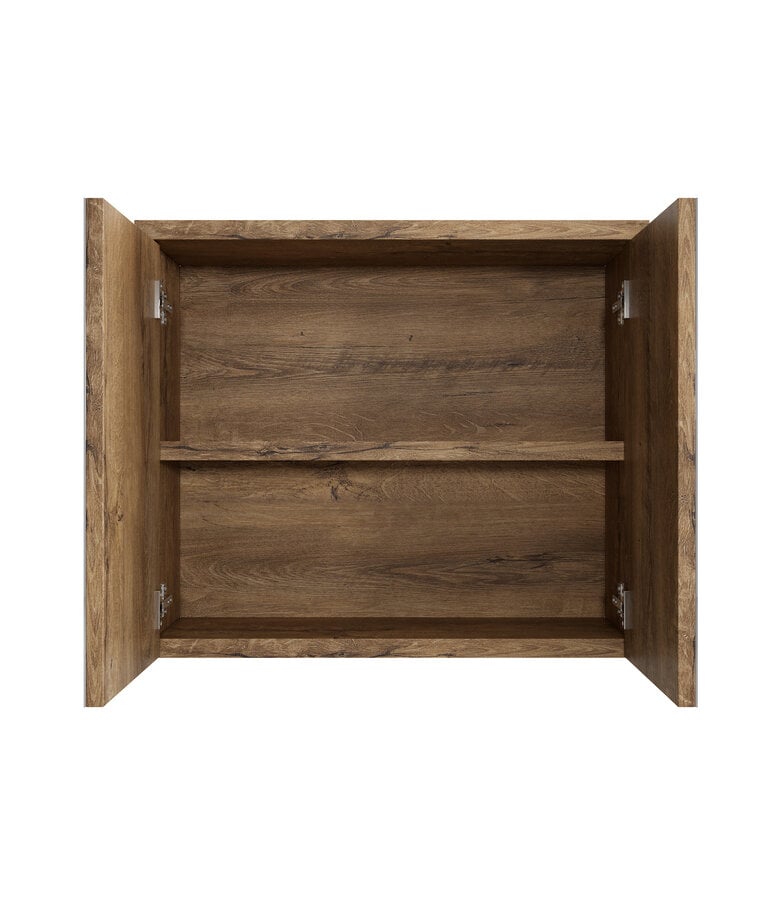 Badplaats Spiegelkast Toledo 80 X 20 X 60 Cm - Bruin Eiken