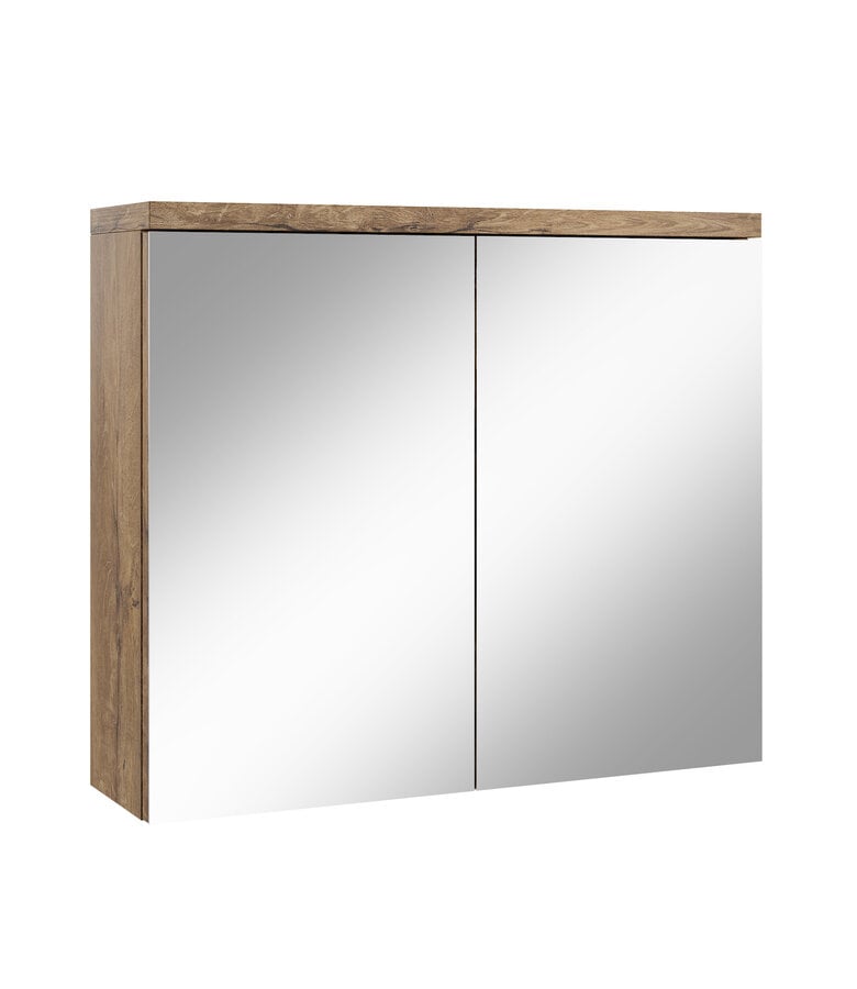 badplaats Spiegelkast Toledo 80 x 20 x 60 cm - bruin eiken