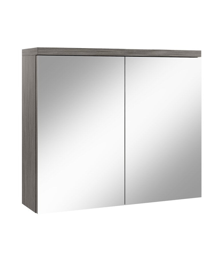 badplaats Spiegelkast Toledo 80 x 20 x 60 cm - grijs eiken