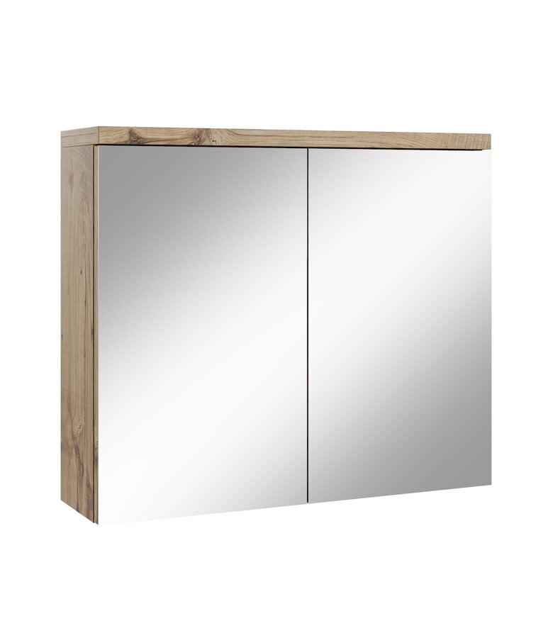 badplaats Spiegelkast Toledo 80 x 20 x 60 cm - kastanje eiken