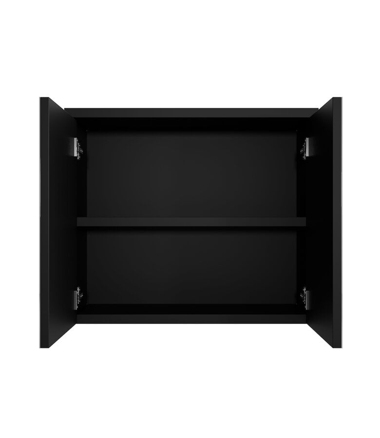 Badplaats Spiegelkast Toledo 80 X 20 X 60 Cm - Mat Zwart