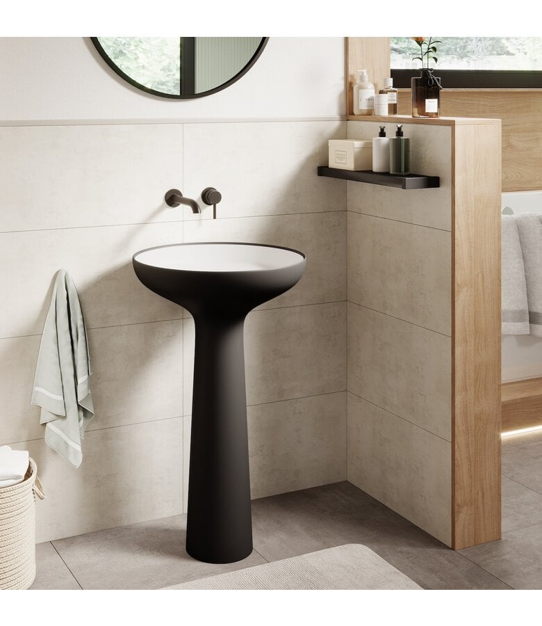 Badplaats Staand Toiletmeubel Duncan 50cm - Mat Zwart