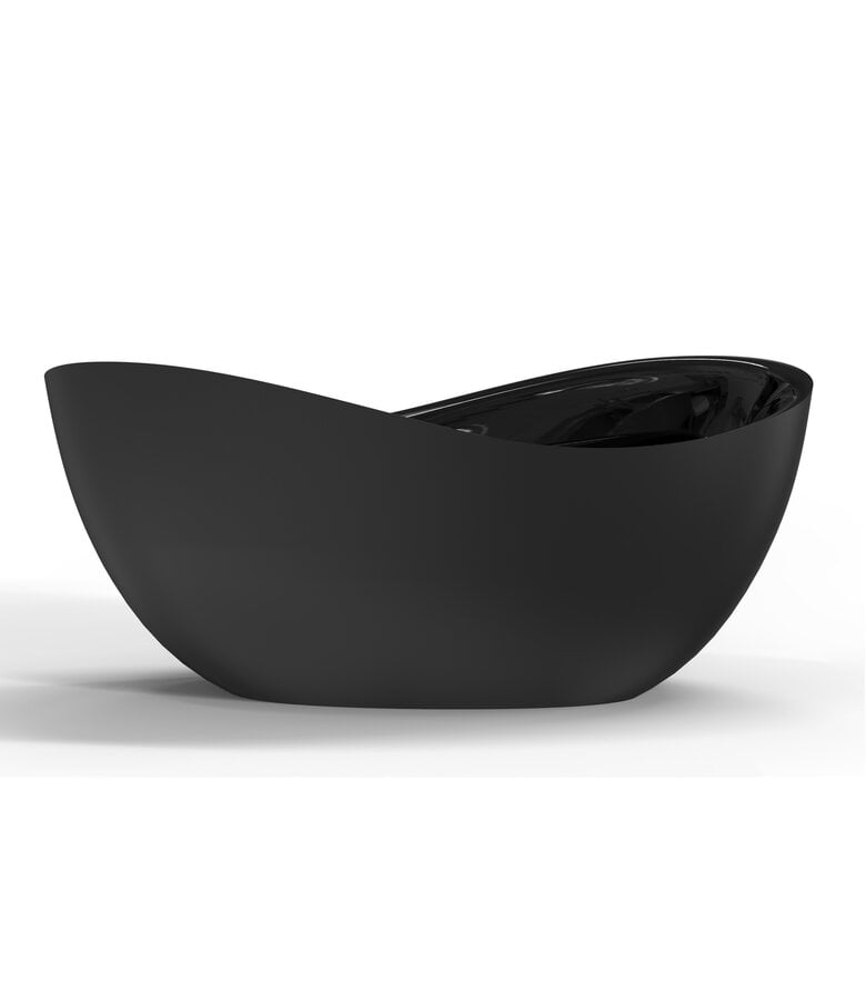 badplaats Vrijstaand ligbad Baku 180 x 89 x 73 cm - zwart