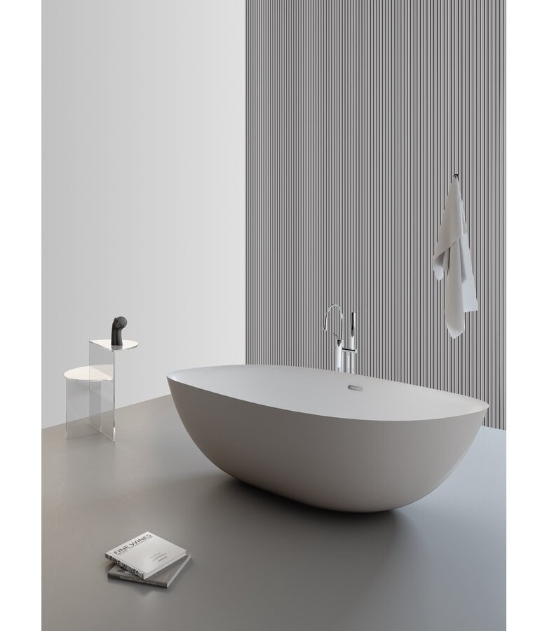 Badplaats Vrijstaand Ligbad Isac 180 X 90 X 58 Cm - Wit