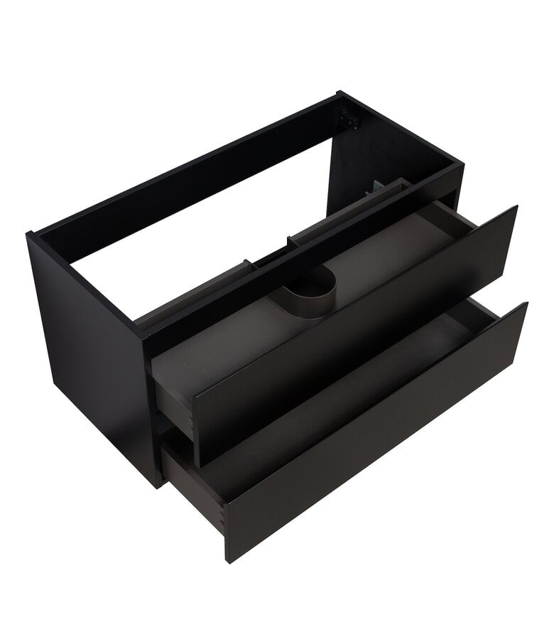 Badplaats Wastafelkast Angela 100 X 48 X 50 Cm - Mat Zwart