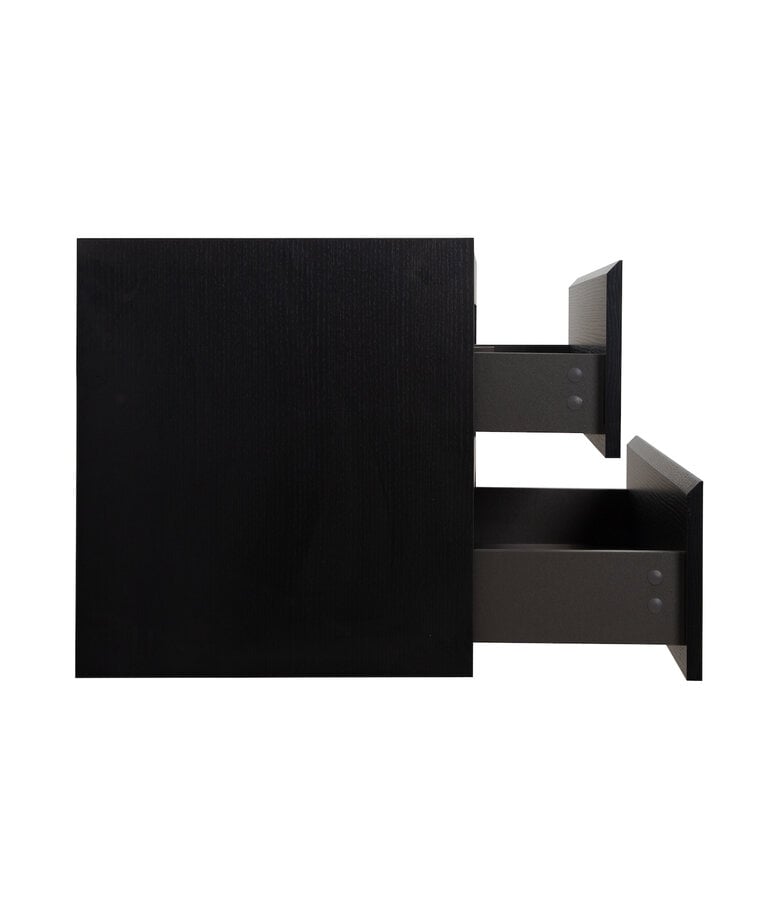 Badplaats Wastafelkast Angela 100 X 48 X 50 Cm - Zwart Houtnerf