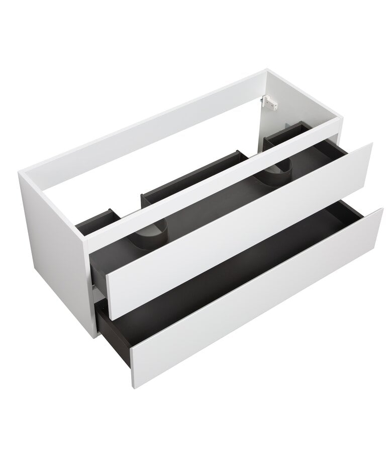 Badplaats Wastafelkast Angela 120 X 48 X 50 Cm - Hoogglans Wit