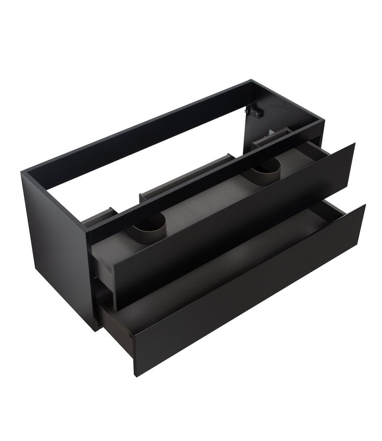 Badplaats Wastafelkast Angela 120 X 48 X 50 Cm - Mat Zwart