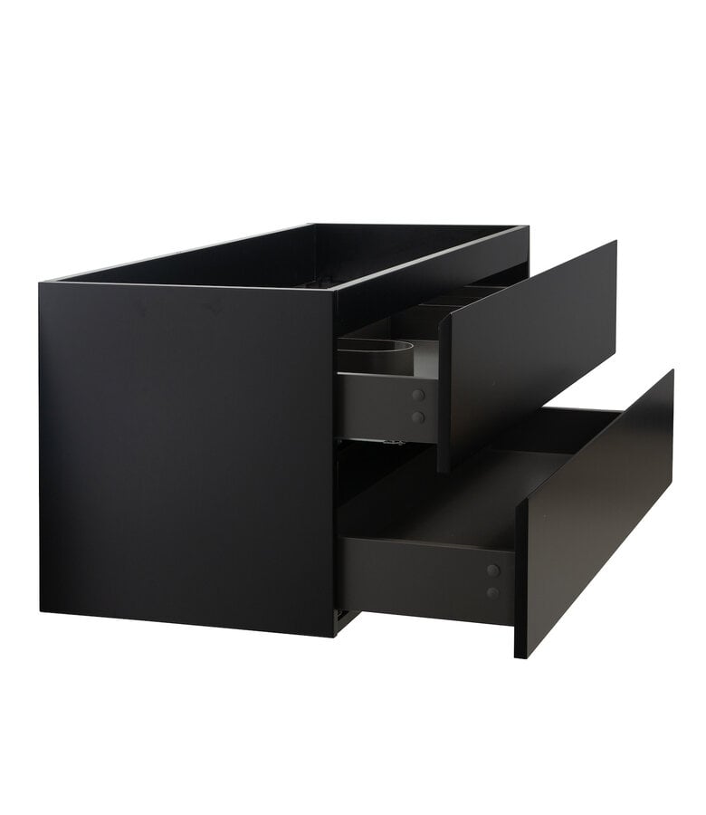 Badplaats Wastafelkast Angela 120 X 48 X 50 Cm - Mat Zwart