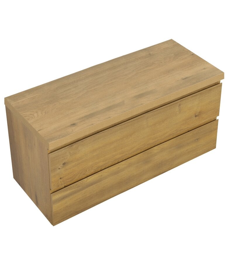 Badplaats Wastafelkast Angela 120 X 48 X 54 Cm - Eiken - Met Bovenblad